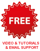 Free Video Tutorials and email support for our costumers 