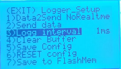 Log setup (Press UNIT+MODE)