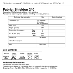 SHIELDON 240 – RF BLOCKING FABRIC