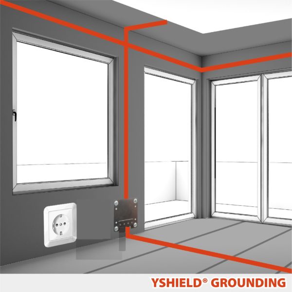 Grounding strips for Shielding paint HSF54