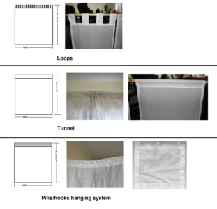 curtains hanging systems options